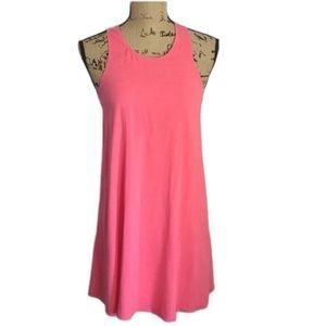 Alice +Olivia Neon PInk Barbiecore Racerback Silk Mini Dress
